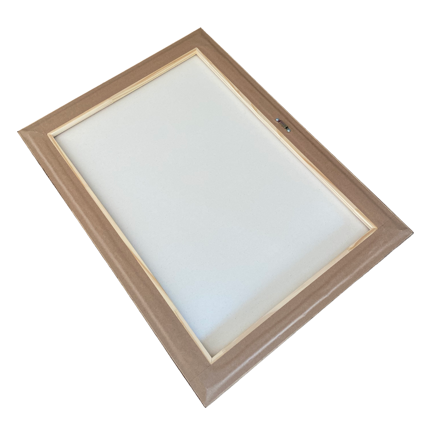 Wooden picture frame on a white background