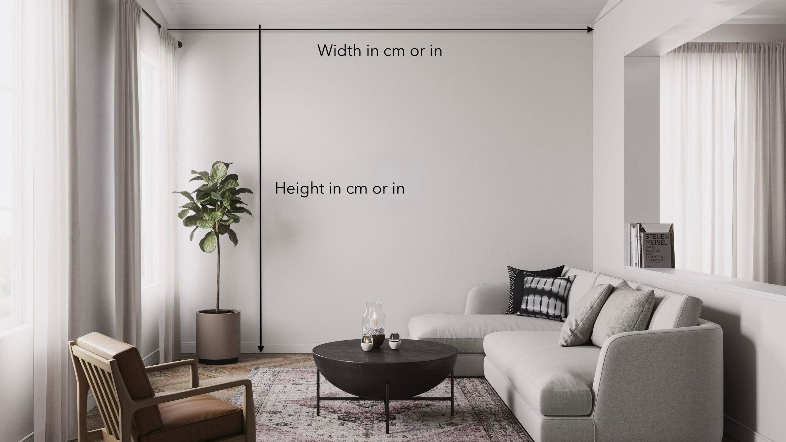 Modern living room with a sofa, chair, and coffee table.