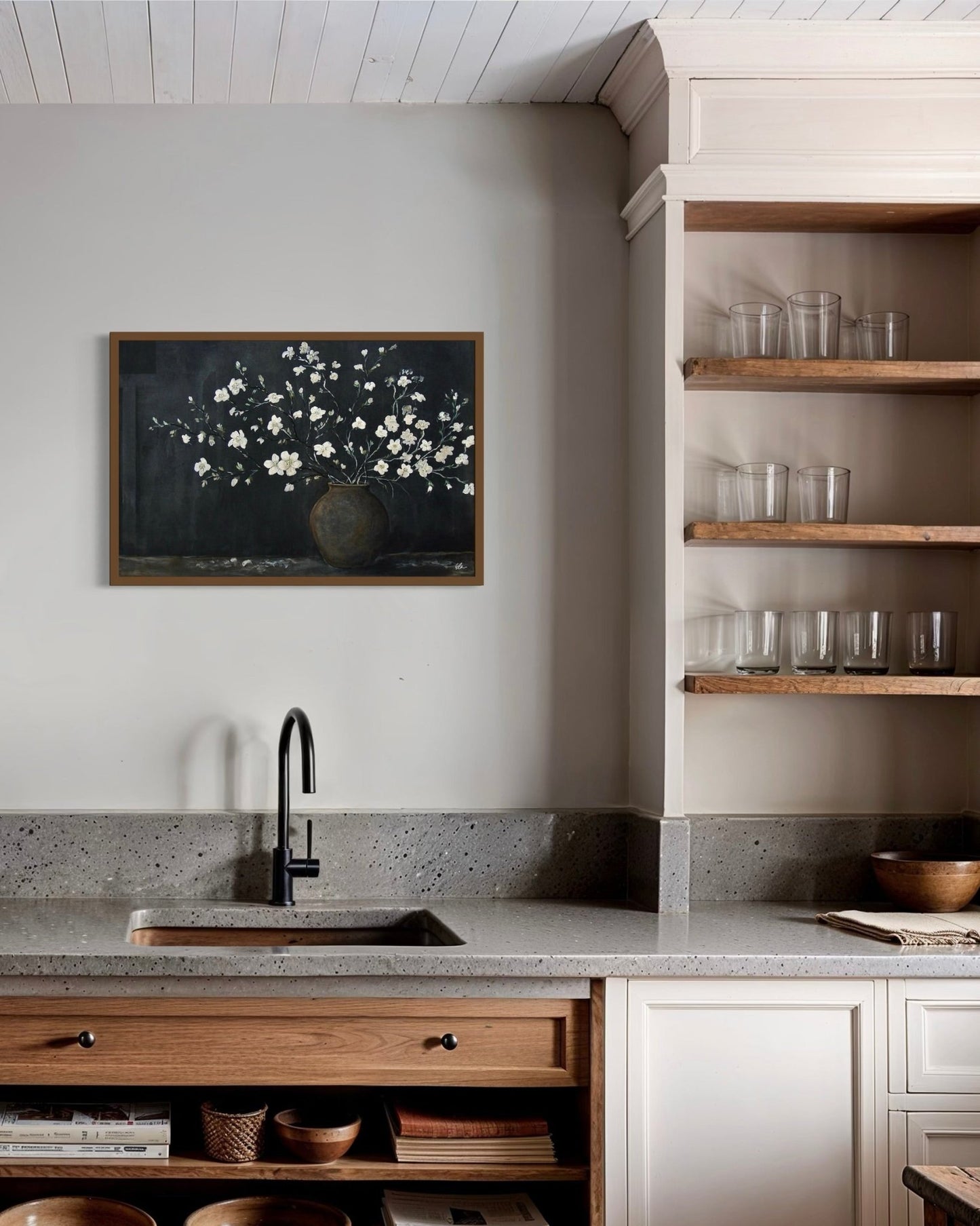 Blossoms in Bronze - Canvas print - Elizabeth Ortiz Art