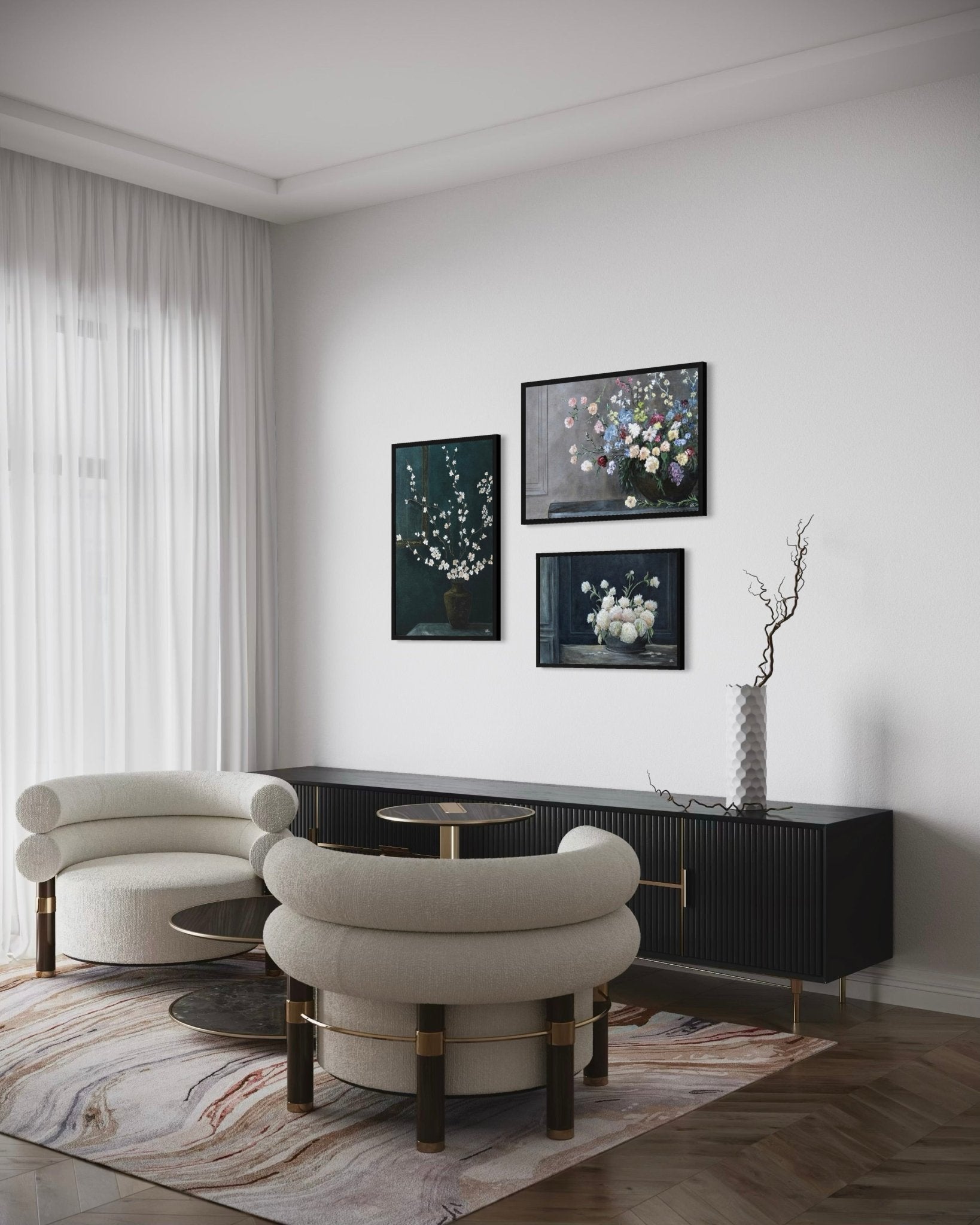 Whispers of Peonies - Canvas print - Elizabeth Ortiz Art